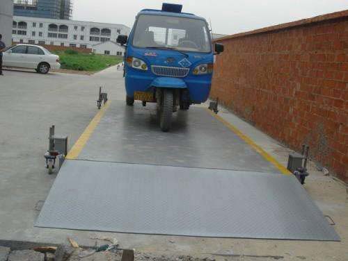 帶斜坡電（diàn）子汽車衡 移動式地磅廠家直銷