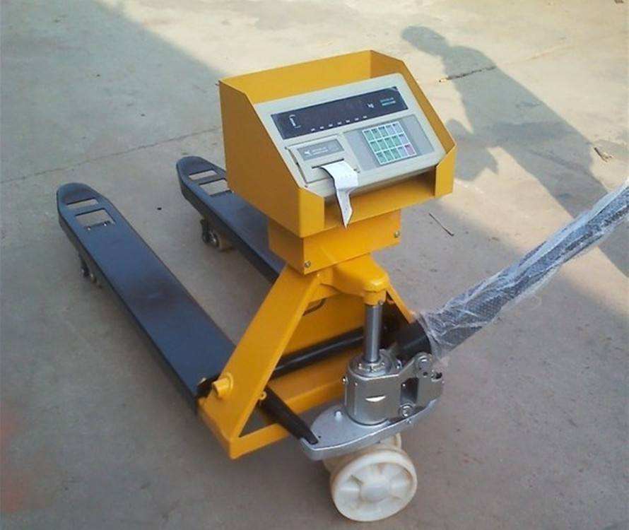 手動叉車秤2噸帶（dài）打印價格 2t叉車電子磅